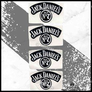 Jack Daniel's Old No. 7 Patches Lot of 4 Black & White Stick On or Sew On NEW!